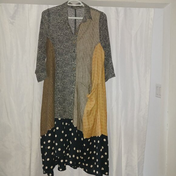 Alembika Balloon Shaped Dress Size 1 Linen Blend - Picture 2 of 9